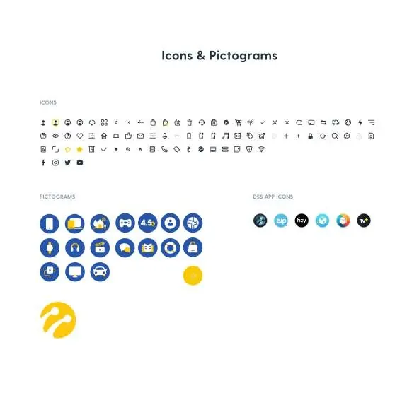 Turkcell Design System: icons and pictograms