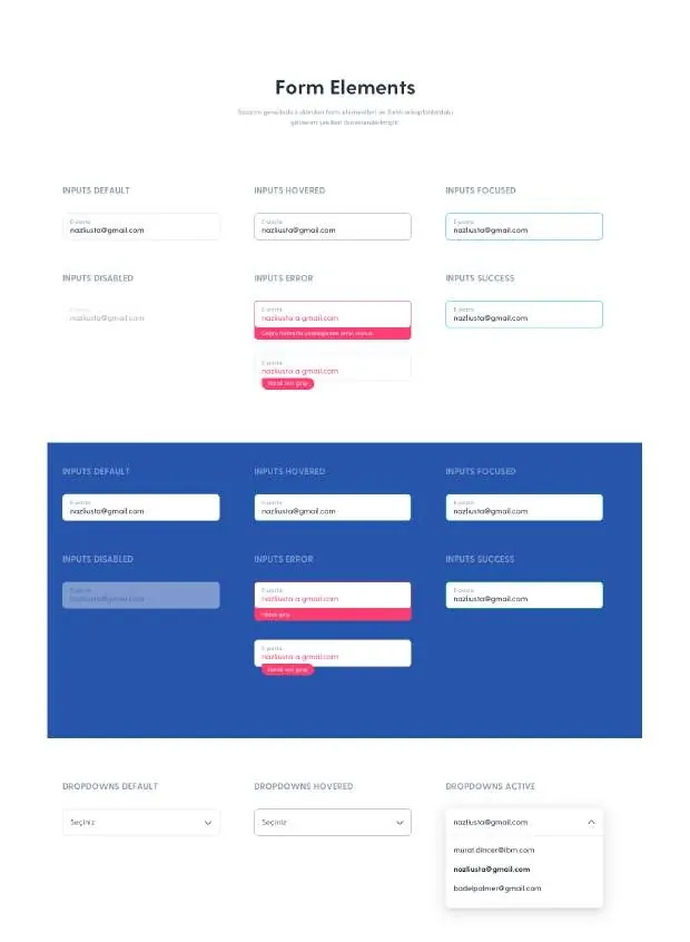 Turkcell Design System: form elements